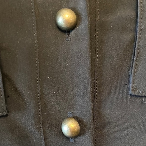 The Limited Sleeveless Navy Cargo Dress with Brass buttons, Womens size 2 - Picture 8 of 12